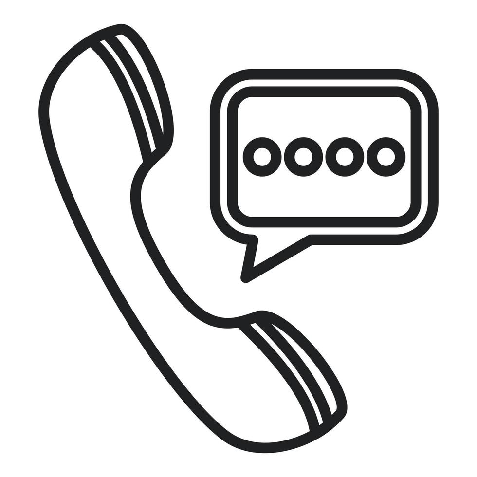 Call icon outline vector. Web interface vector