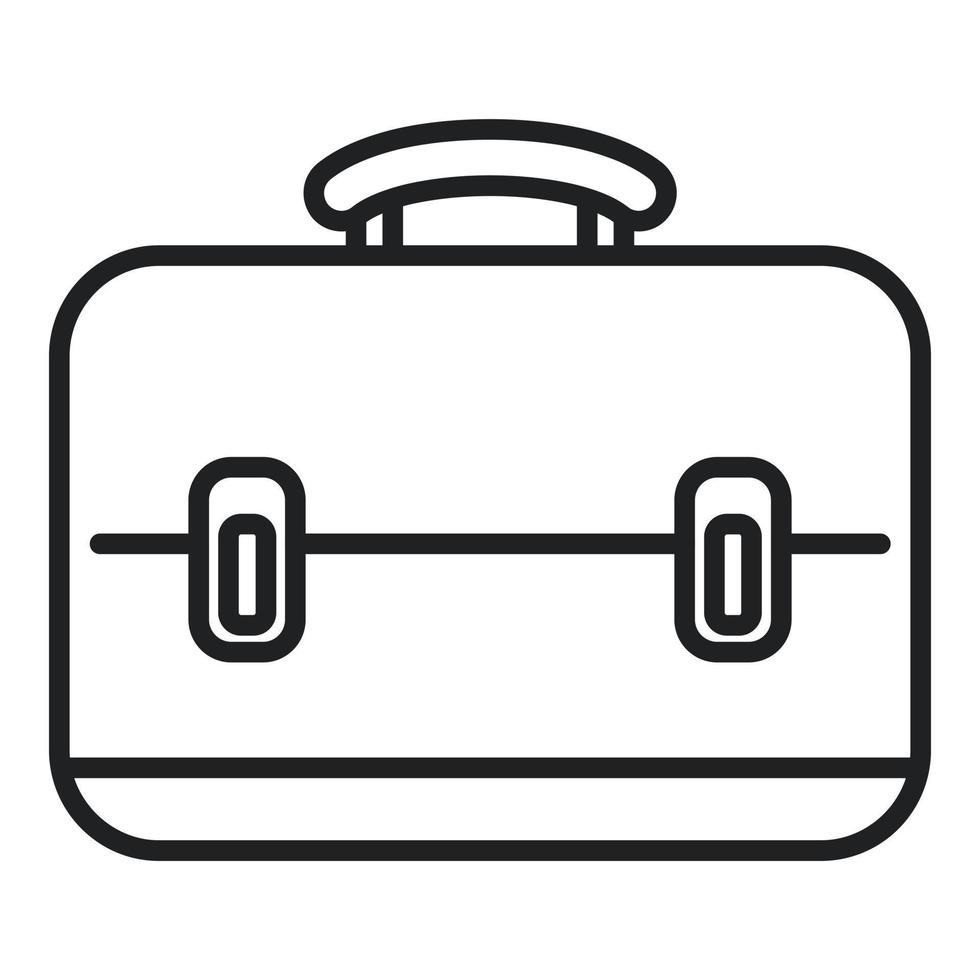 Office bag icon outline vector. Computer interface vector