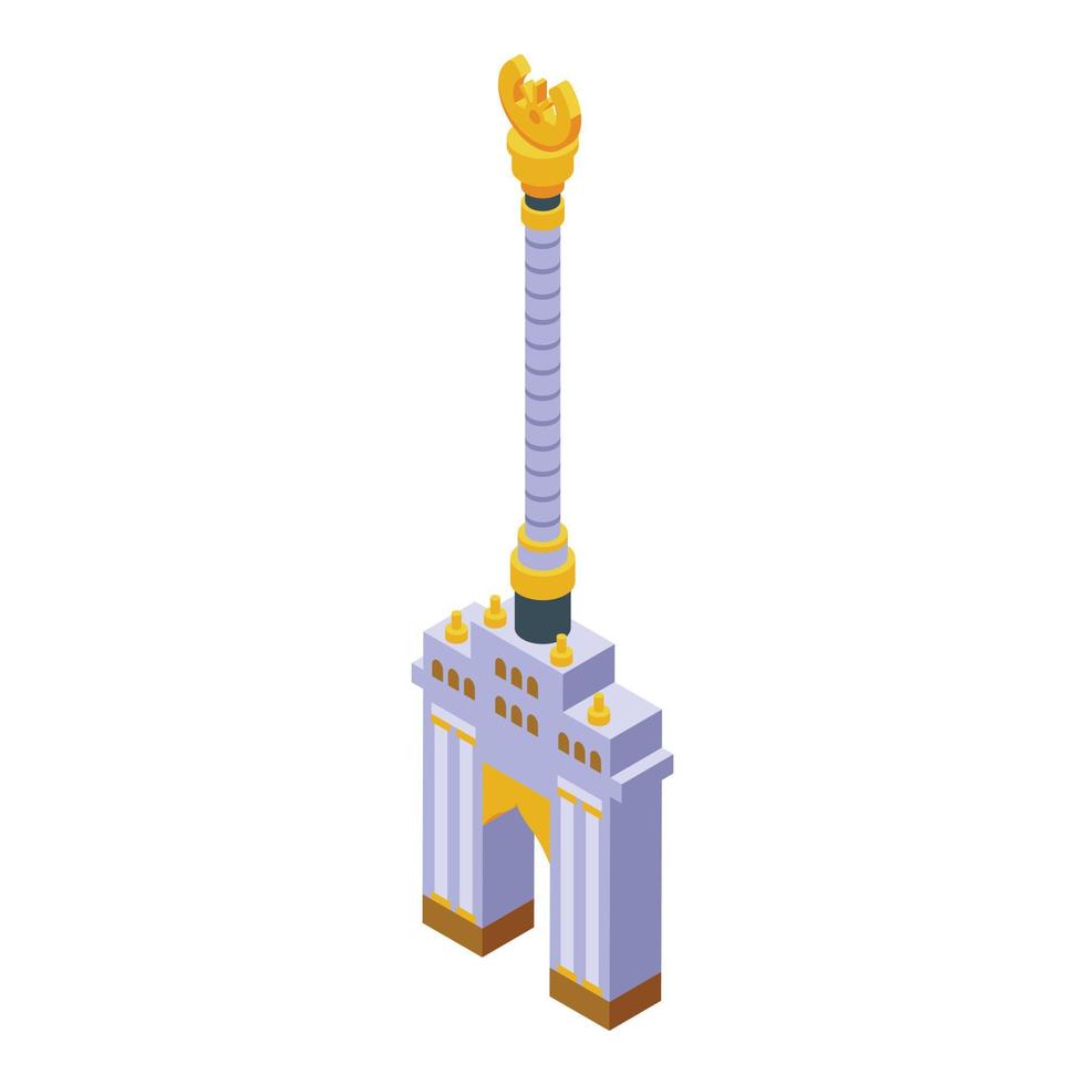 Tajikistan monument arch icon isometric vector. Travel city vector