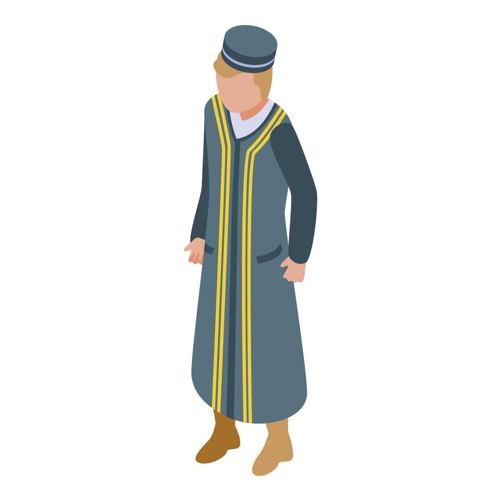 Tajikistan man icon isometric vector. Travel city vector