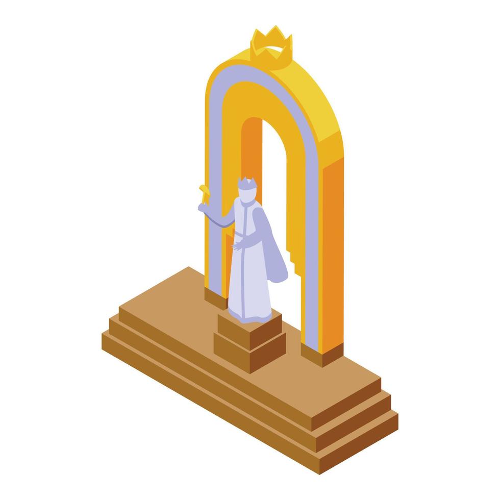 Tajikistan statue icon isometric vector. Travel city vector