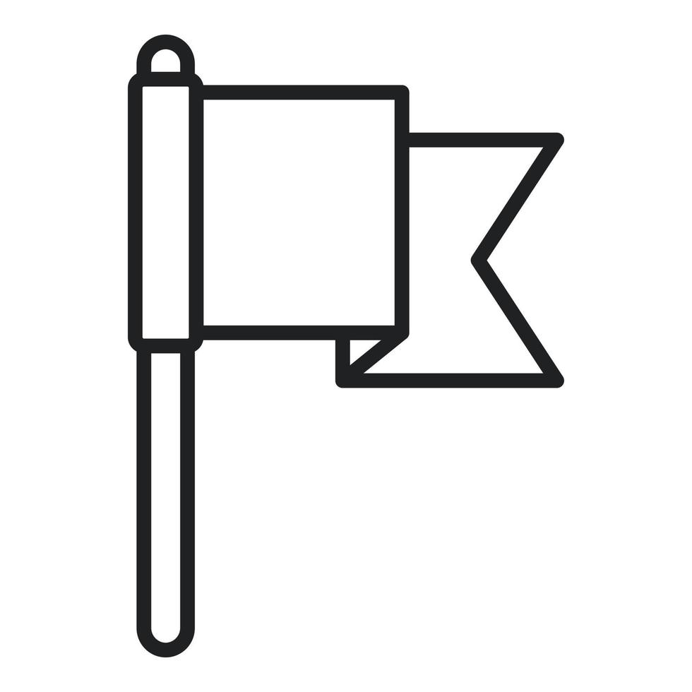 Web flag icon outline vector. App interface vector