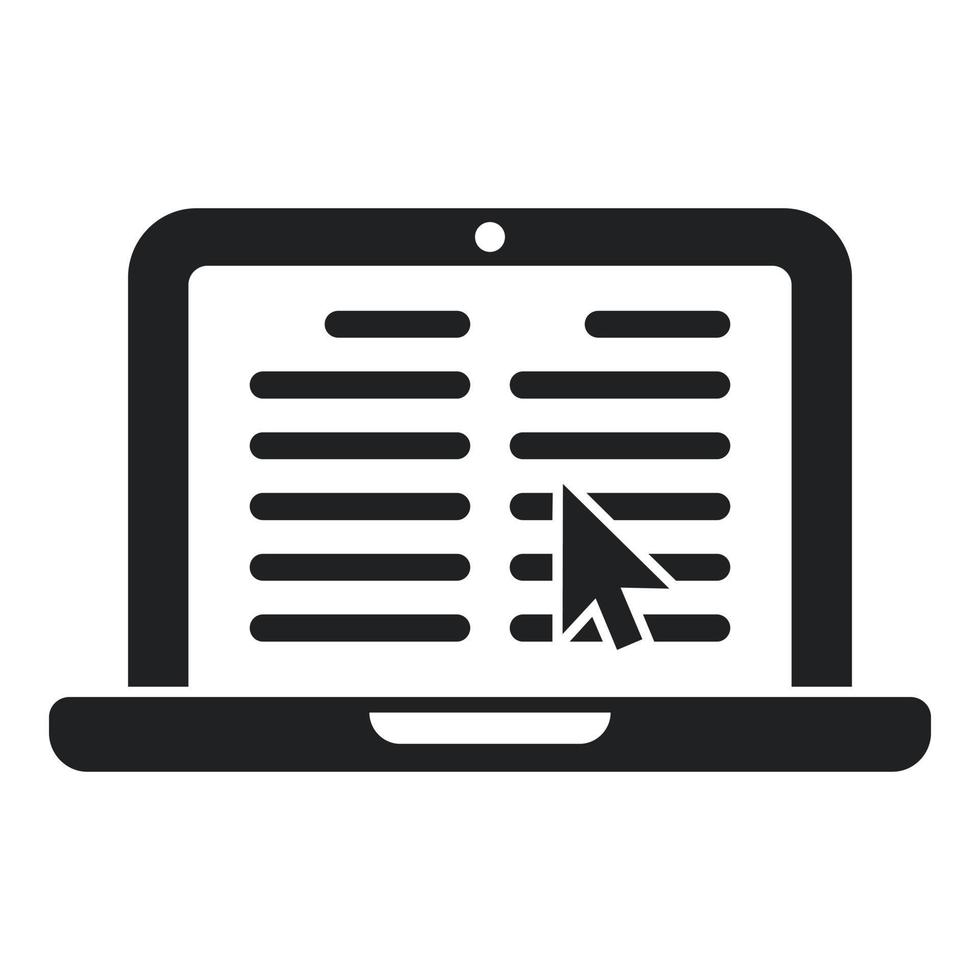 Laptop interaction icon simple vector. Business digital vector