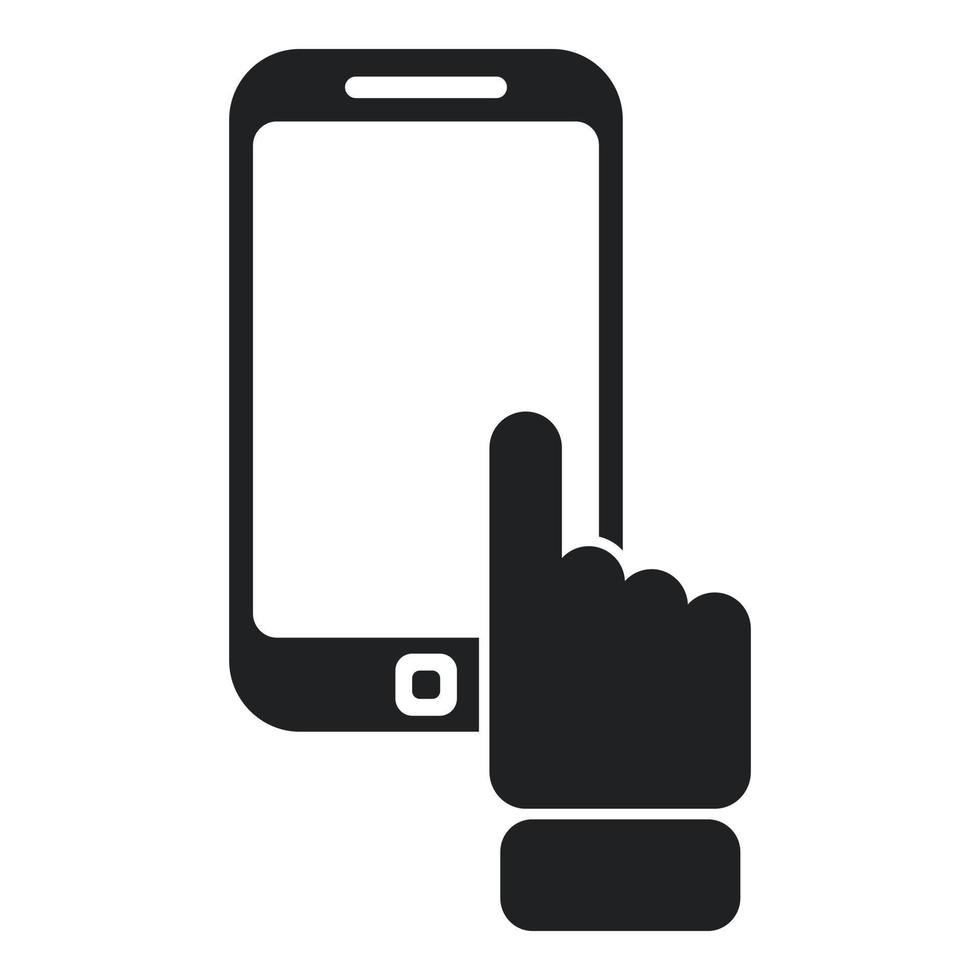 Smartphone interaction icon simple vector. Social network vector