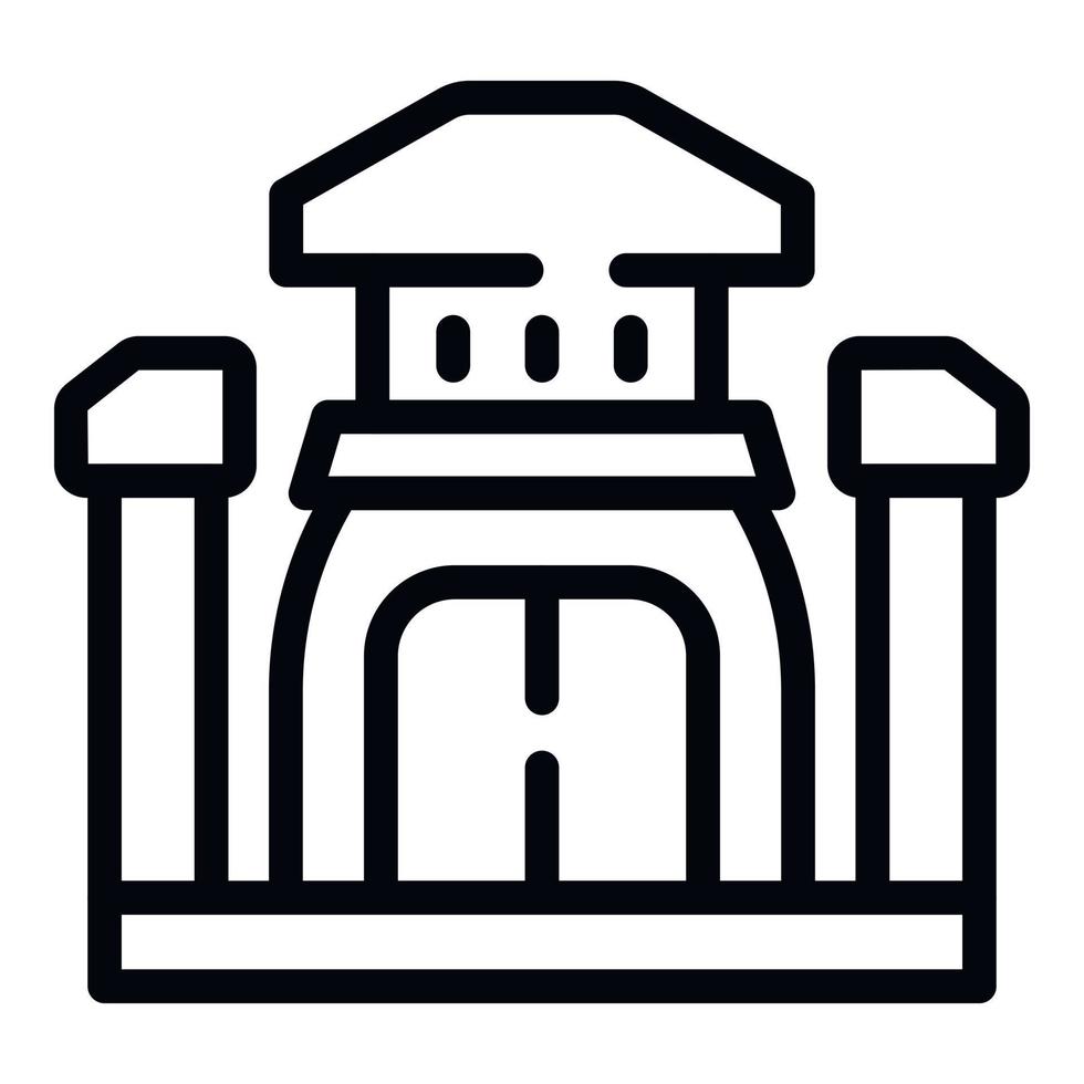 Temple house icon outline vector. Culture tourism vector