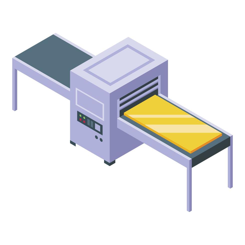 Golden glass production icon isometric vector. Factory window vector