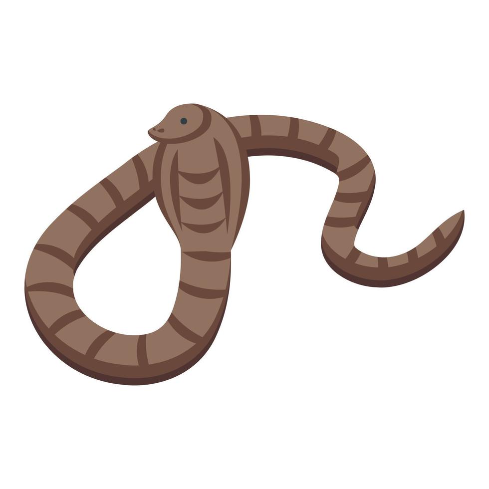 vector isométrico del icono de la serpiente del desierto. árabe caminando