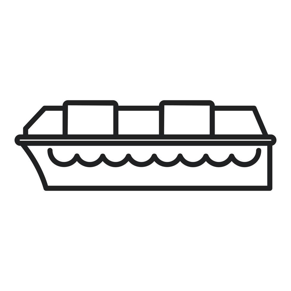 Vest rescue boat icon outline vector. Sea life vector