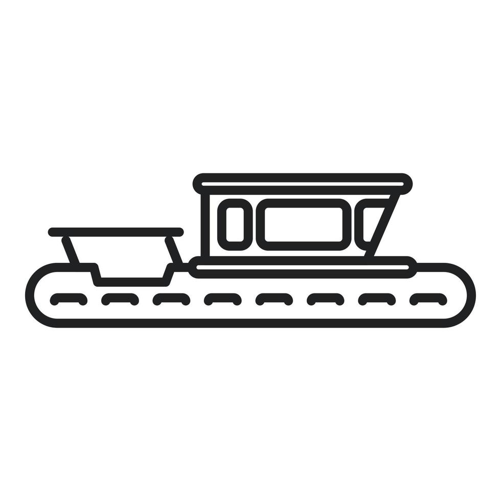 Inflatable boat icon outline vector. Sea lifeboat vector