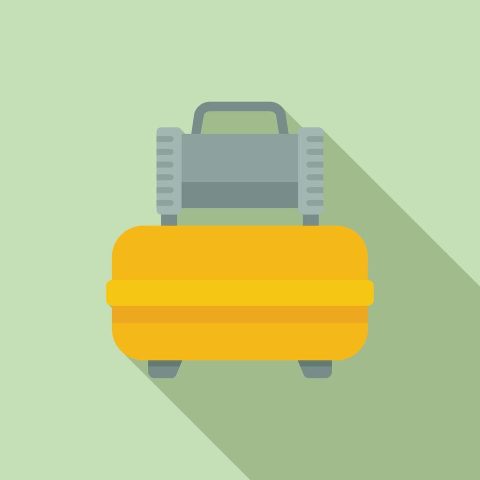 Electric compressor icon flat vector. Air machine vector