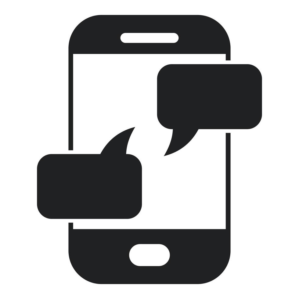 Smartphone chat icon simple vector. Social digital vector