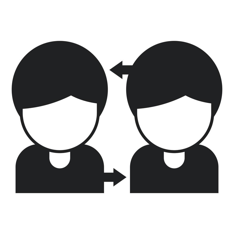 Group social icon simple vector. Mobile network vector