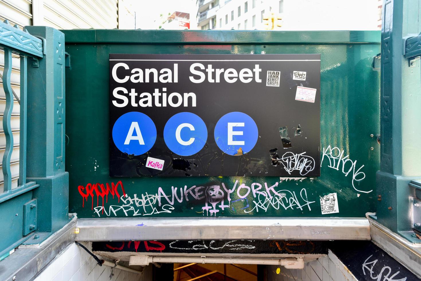 New York City - August 10, 2017 -  Canal Street Subway Station in Manhattan, New York City. photo