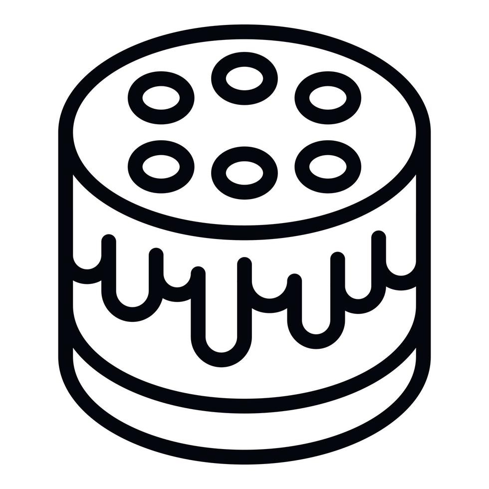 Pastry cheesecake icon outline vector. Cake dessert vector