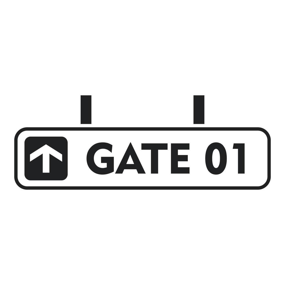 vector simple del icono de la puerta de mosca. vuelo del aeropuerto