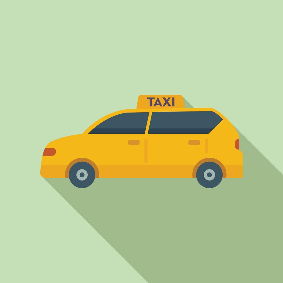 vector plano de icono de coche de taxi. viaje terminal