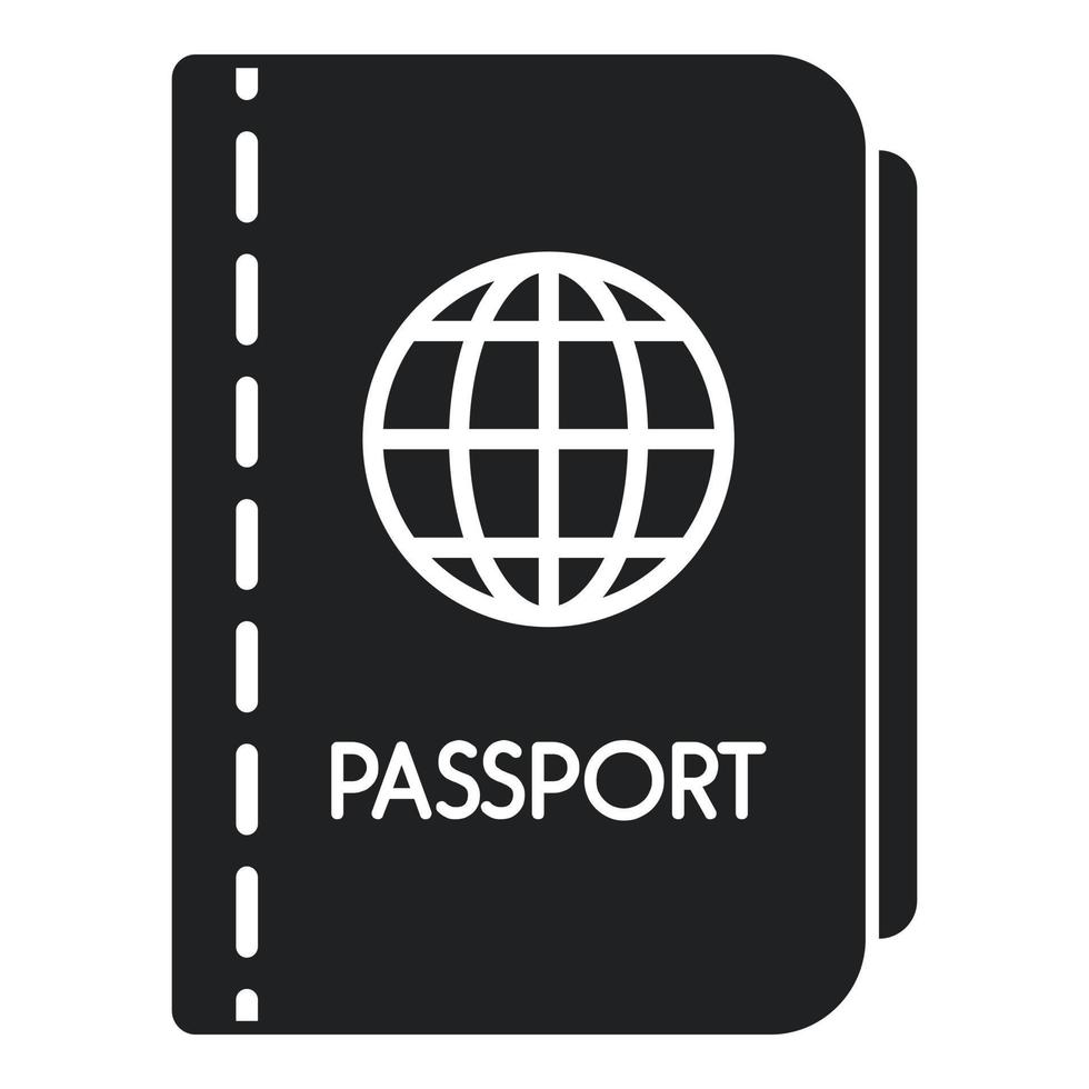 vector simple de icono de pasaporte. transferencia de vuelo