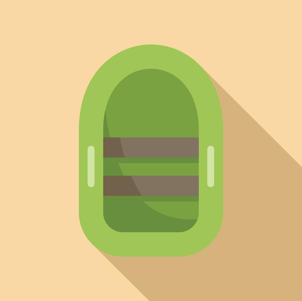 Rubber boat icon flat vector. Rescue life vector