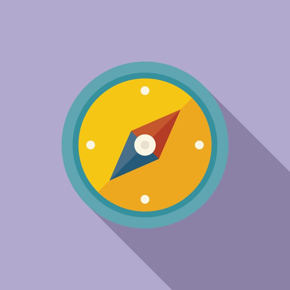 Compass icon flat vector. Window interface vector