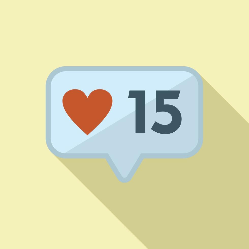 Like chat icon flat vector. Web interface vector