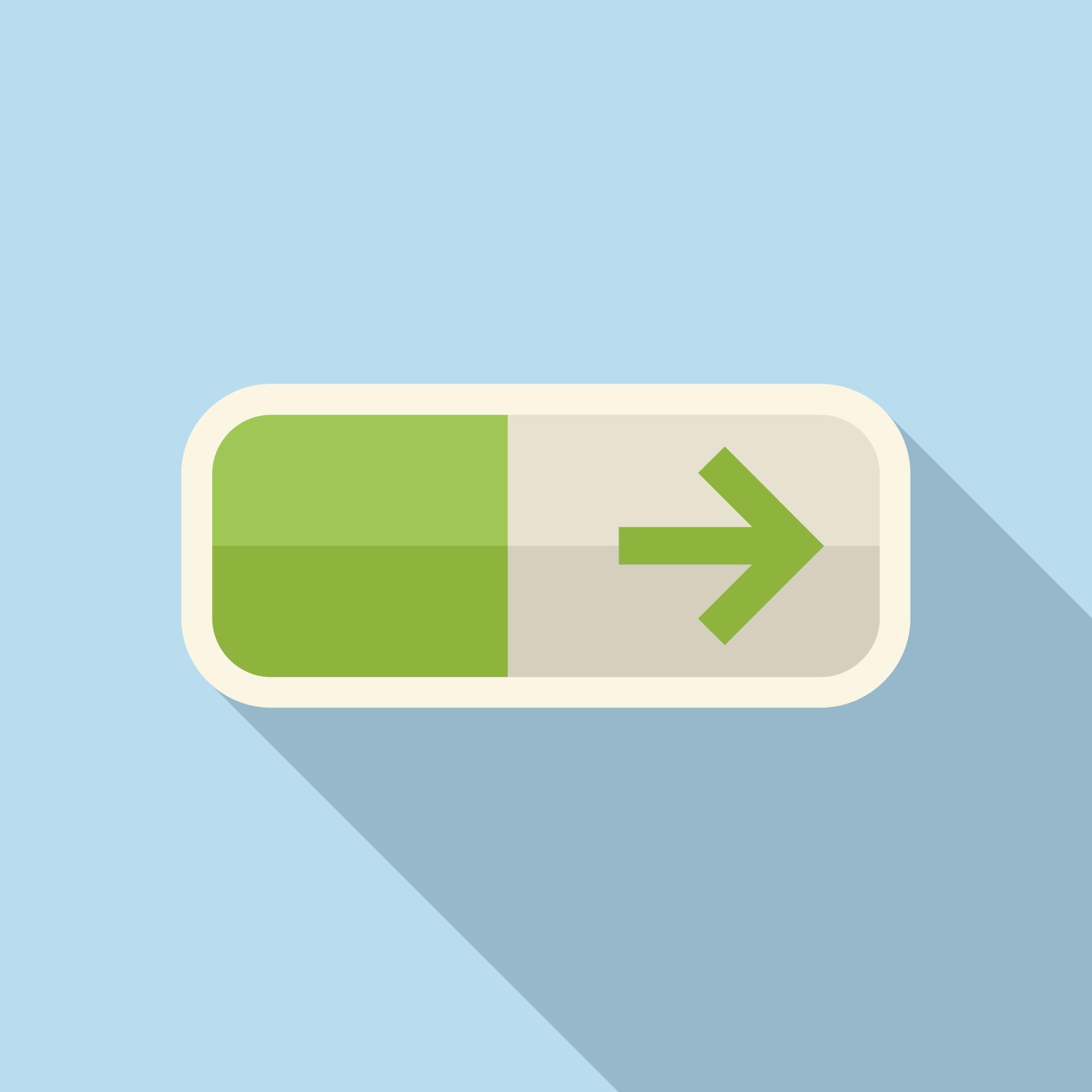 Charge battery icon flat vector. Button interface 16161175 Vector Art ...