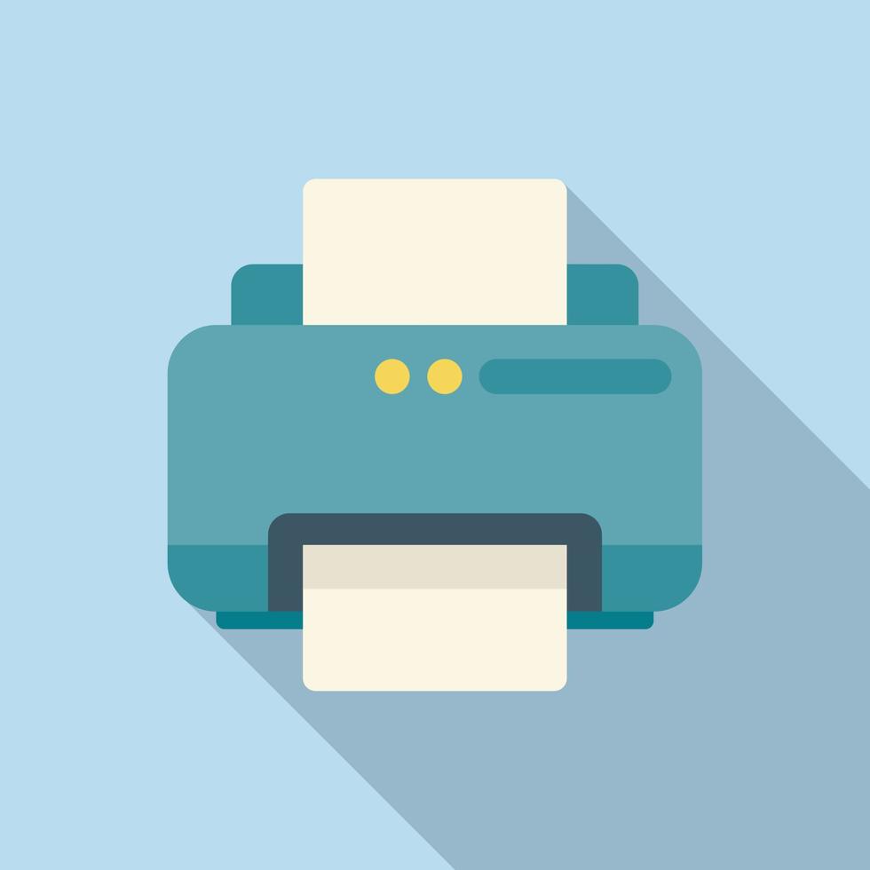 Printer icon flat vector. Ui interface vector