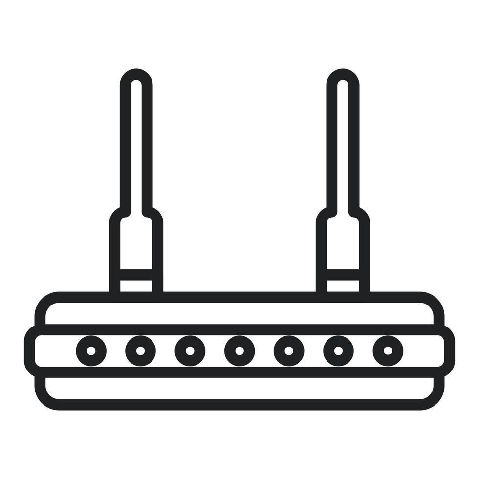 Wifi router icon outline vector. Interface button vector