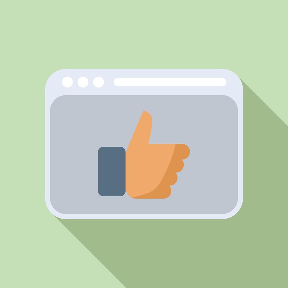 Web like icon flat vector. Interface internet vector