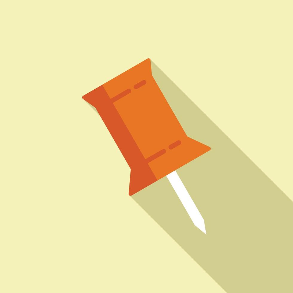 Office pin icon flat vector. Computer interface vector