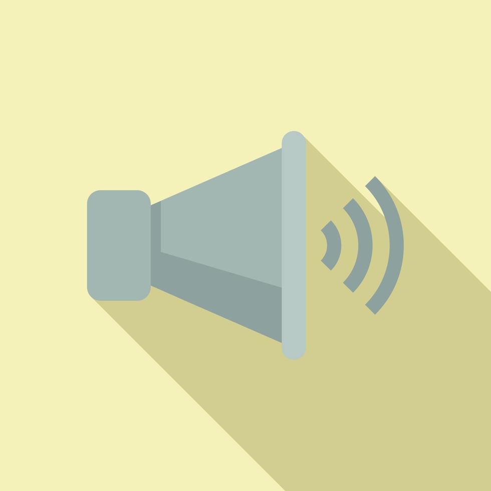 Loud speaker icon flat vector. Button interface vector