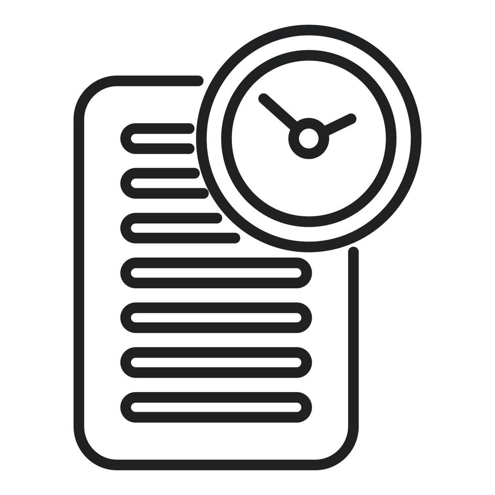 Data paper icon outline vector. Web interface vector