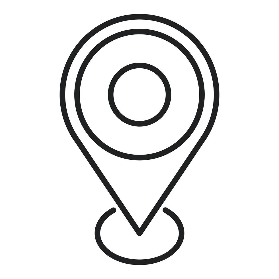 Location icon outline vector. Interface computer vector