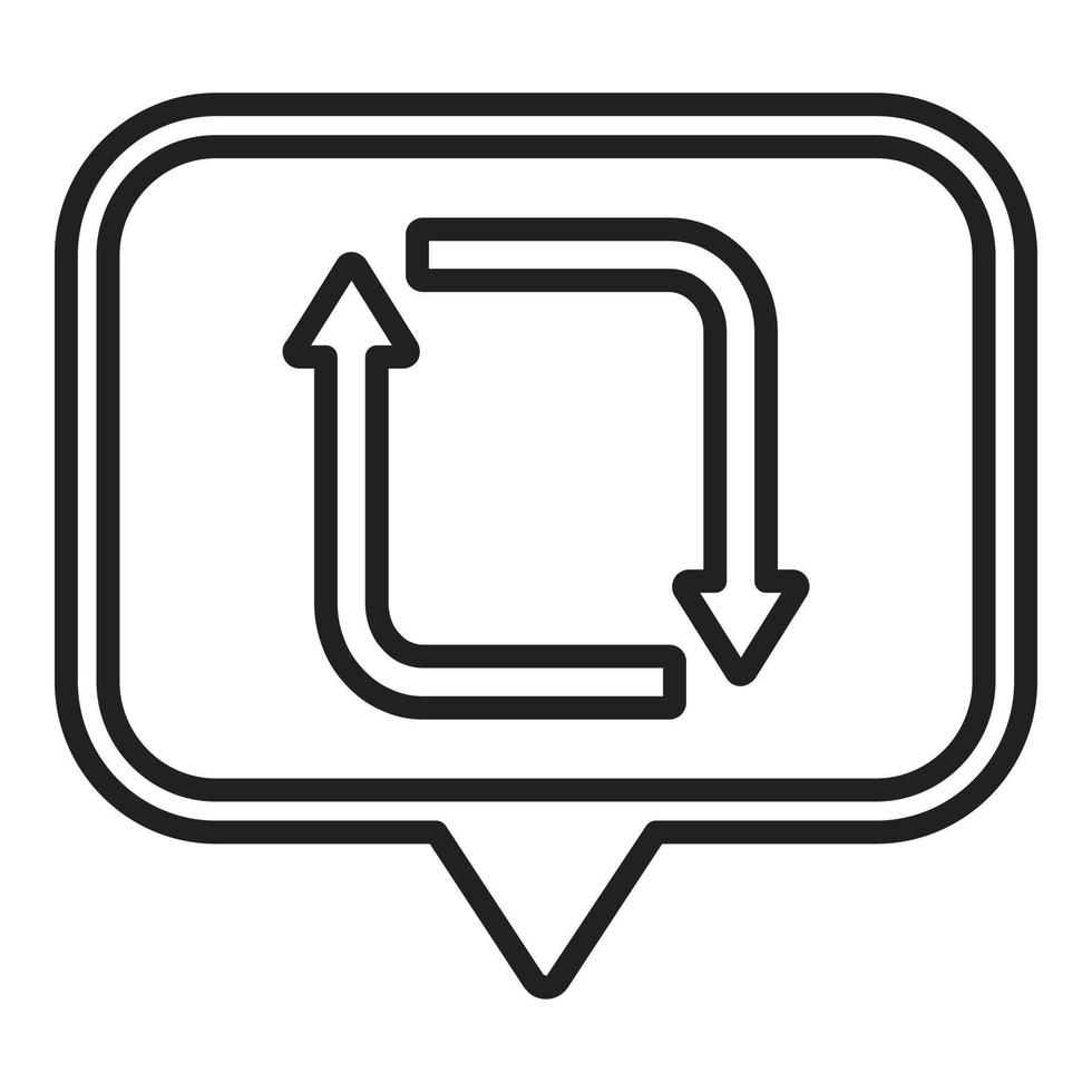 System chat icon outline vector. Digital interface vector
