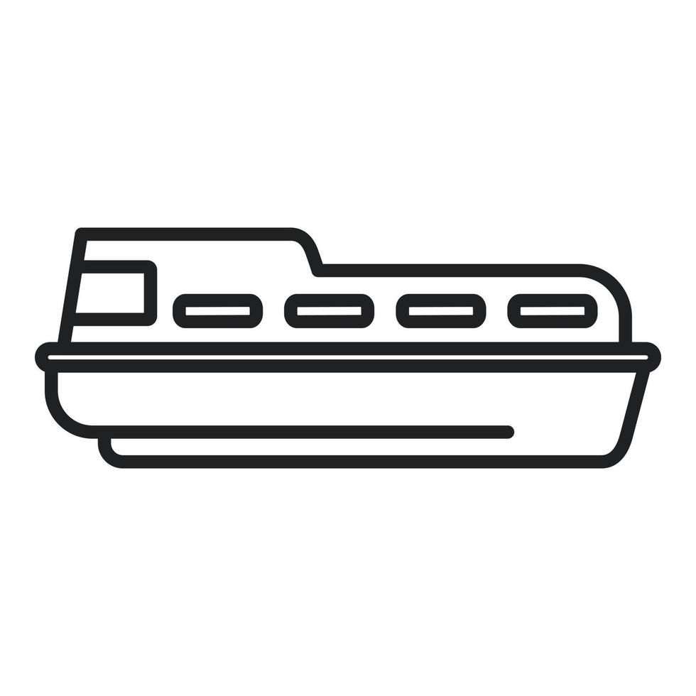 Safety boat icon outline vector. Rescue boat vector