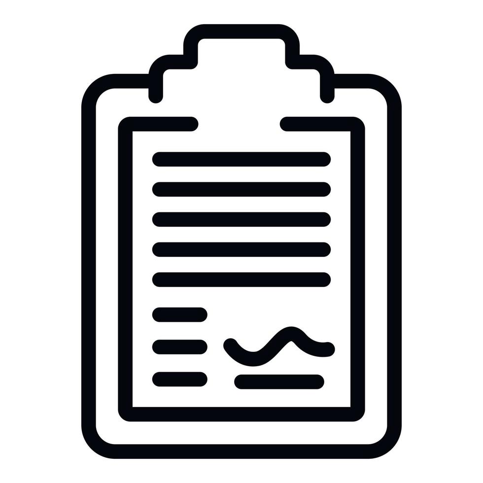 Subsidy clipboard icon outline vector. Bank money vector