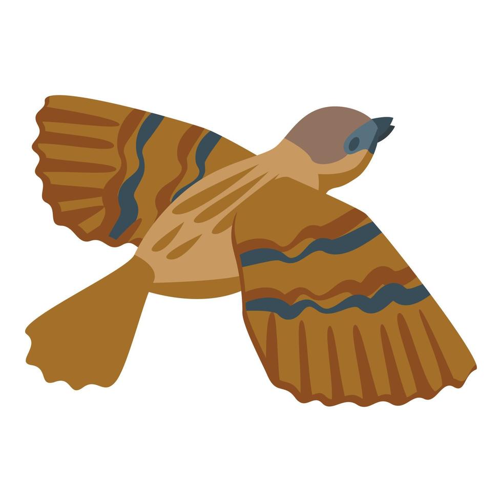 Flying sparrow icon isometric vector. Bird male vector