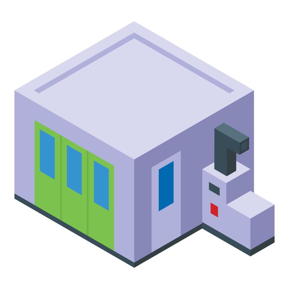 Car painting room icon isometric vector. Paint service vector