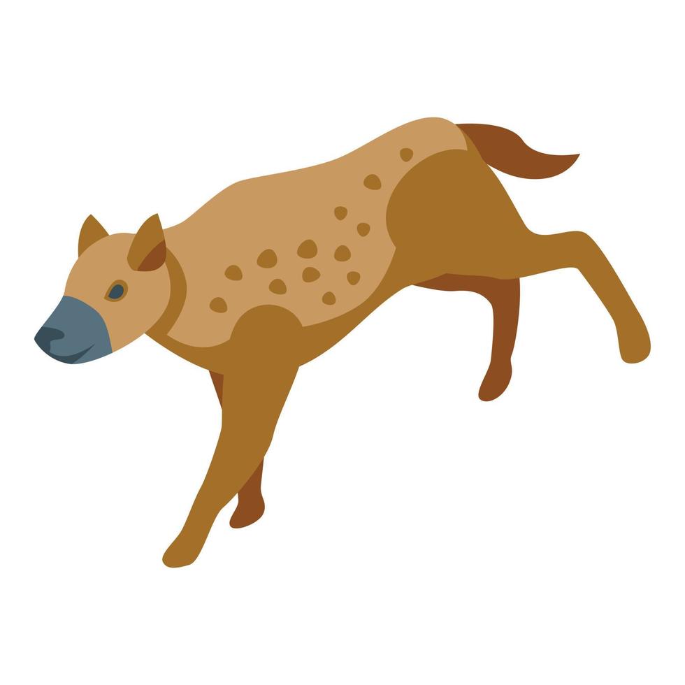 vector isométrico de icono de hiena salvaje. lobo animales