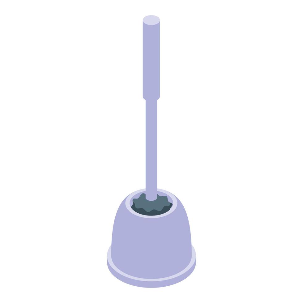 Clean toilet brush icon isometric vector. Wc bowl vector
