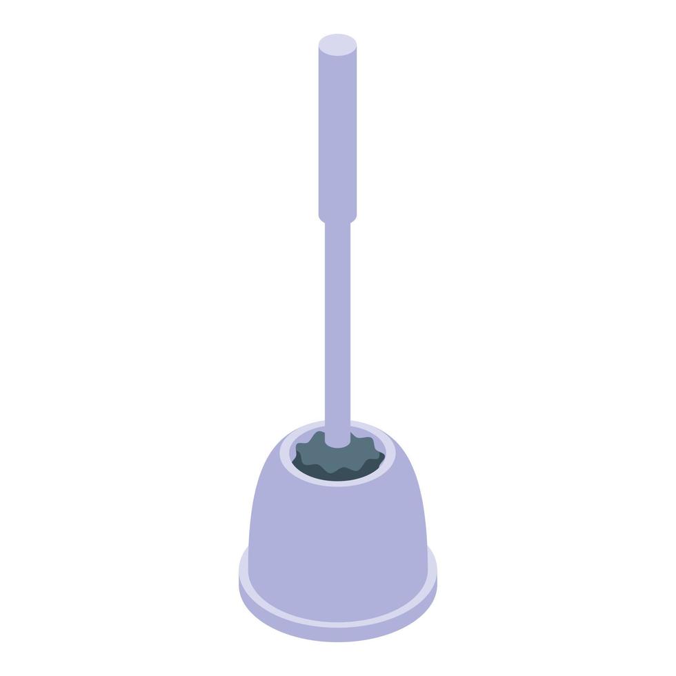 Clean toilet brush icon isometric vector. Wc bowl vector