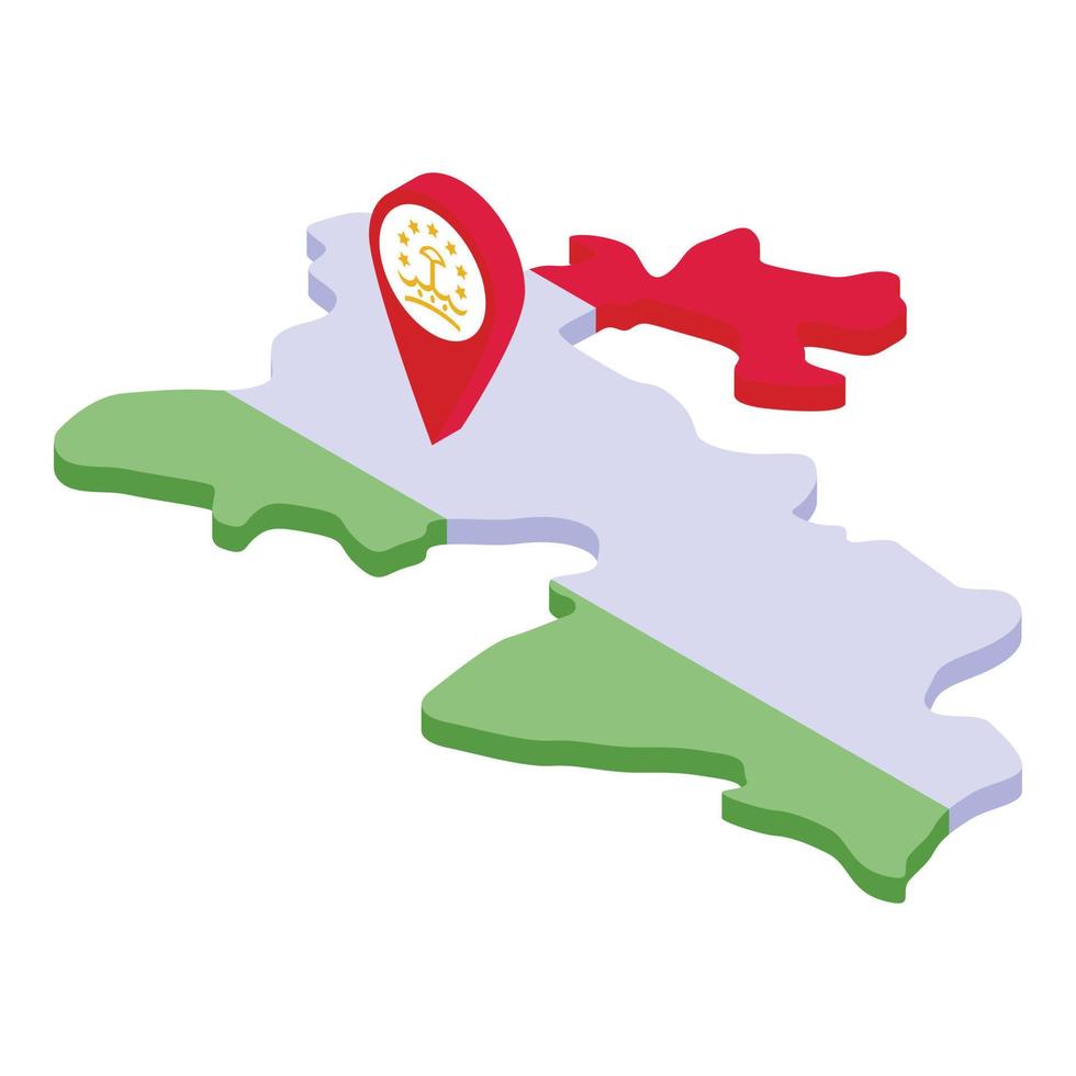 Tajikistan teritory icon isometric vector. City travel vector