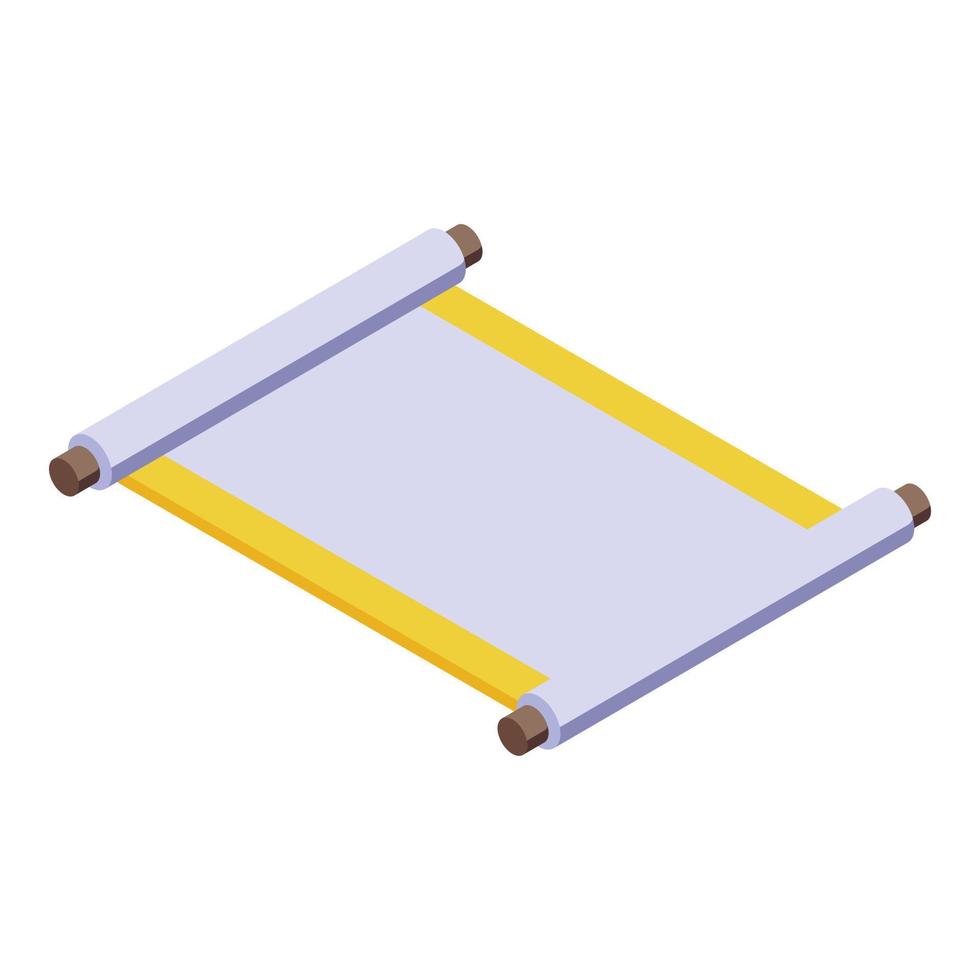 China scroll icon isometric vector. Chinese decoration vector