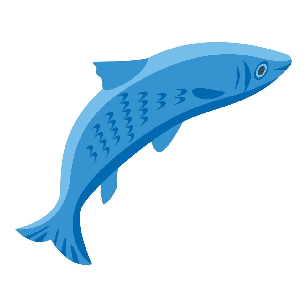 icono de arenque azul vector isométrico. peces de mar