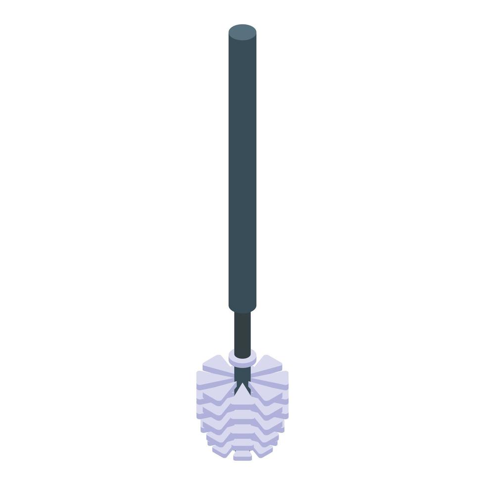 Toilet brush tool icon isometric vector. Clean public wc vector