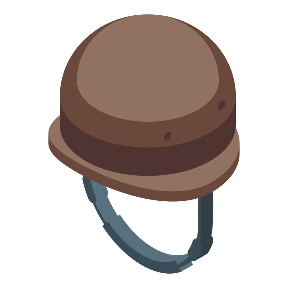 Old helmet icon isometric vector. Biker uniform vector