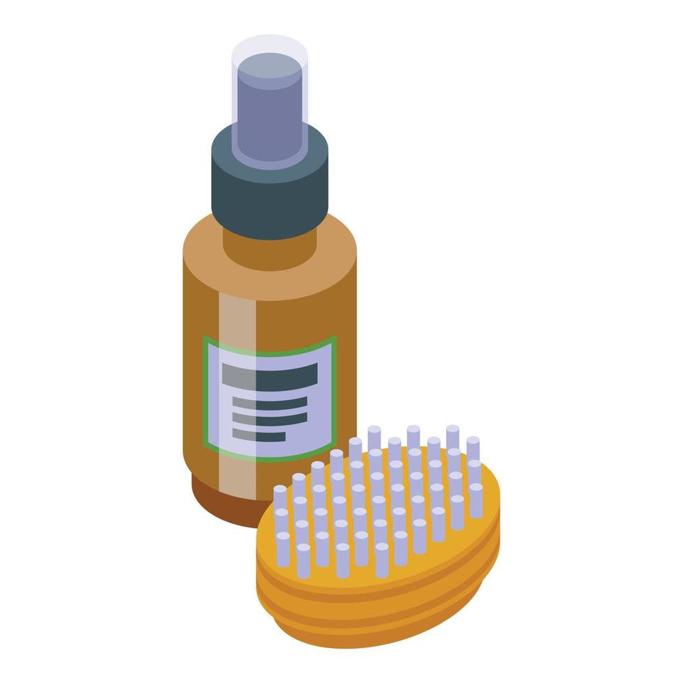 Spa brush icon isometric vector. Bathroom clean vector