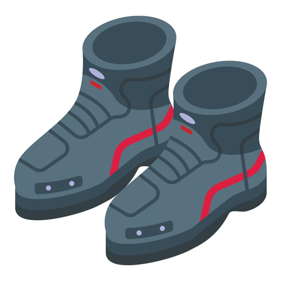 Biker shoes icon isometric vector. Man clothes vector