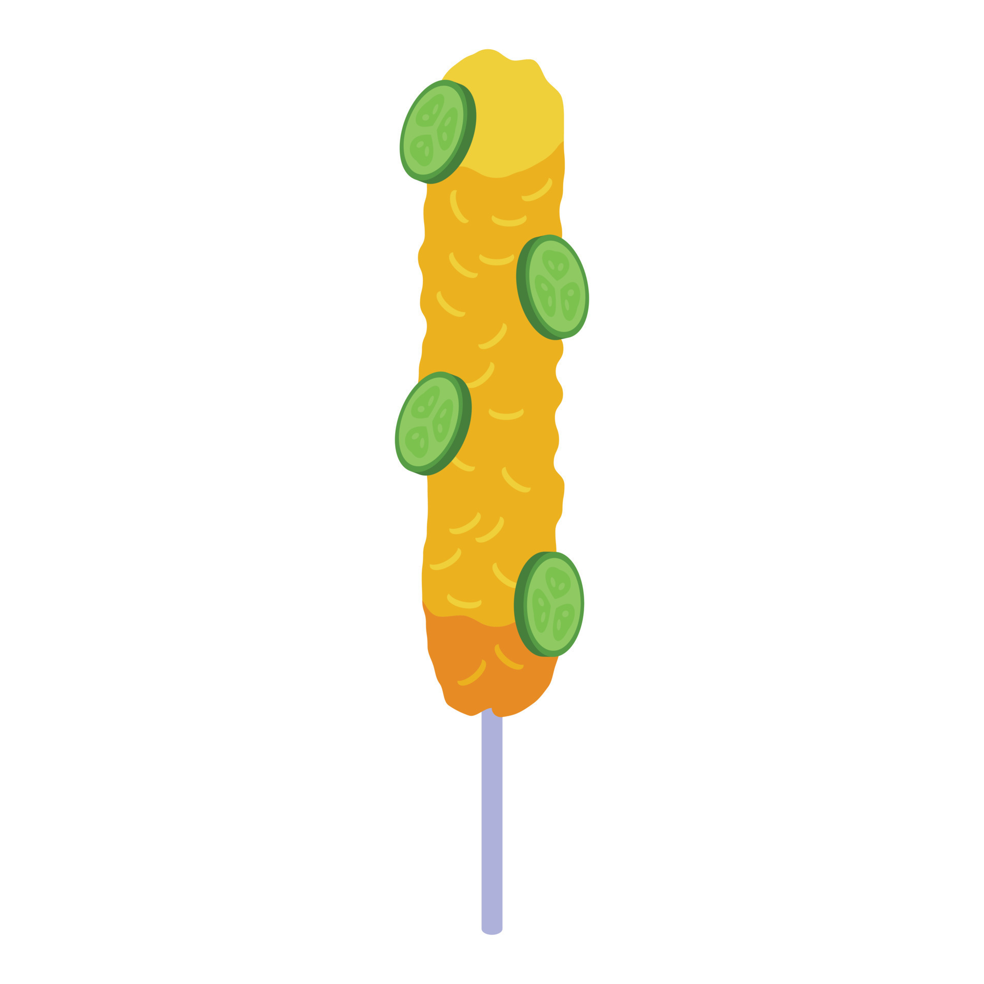 Cucumber corn dog icon isometric vector. Hot food 16161637 Vector Art