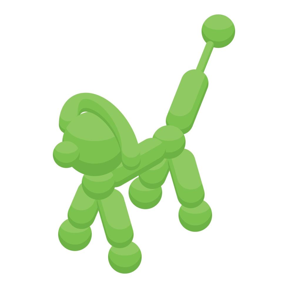 Funny balloon dog icon isometric vector. Toy animal vector