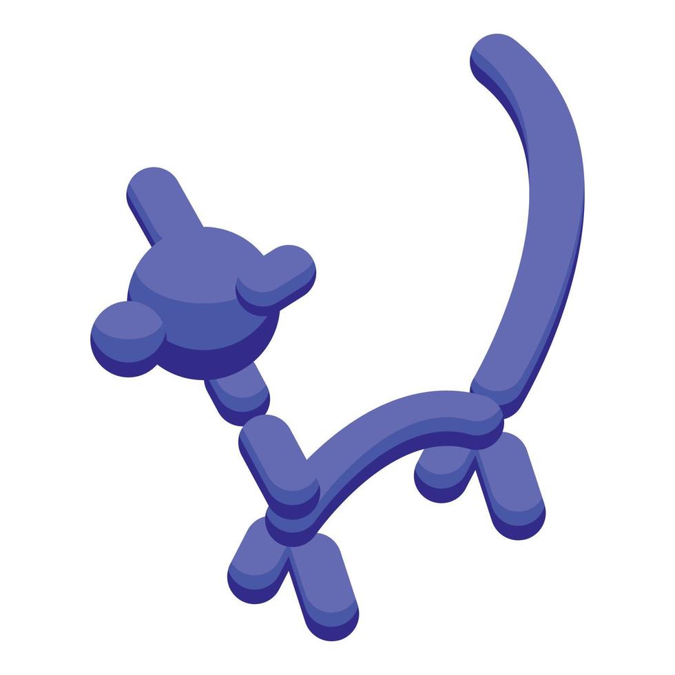 Cat balloon icon isometric vector. Animal art vector